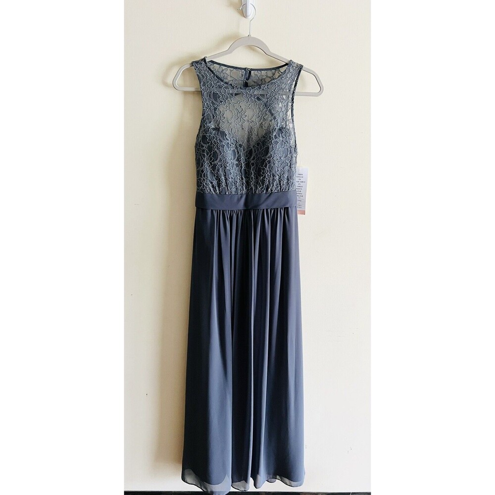 Bill Levkoff Formal Bridesmaid/Mother Of The Bride Gray‎ Dress 10 Wedding NWT